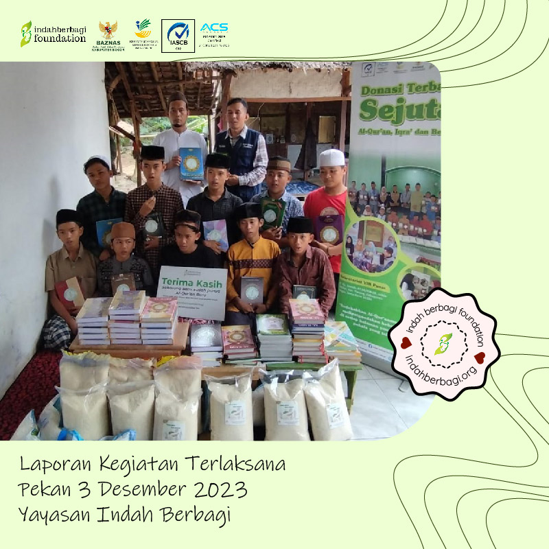 Laporan Kegiatan Yayasan Indah Berbagi Pekan Desember